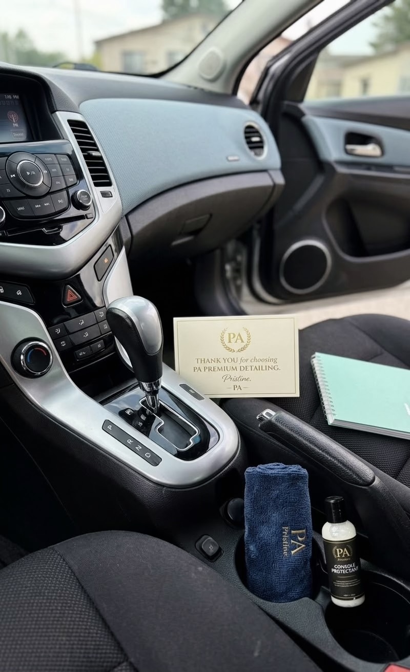 Detailed dashboard and front seats