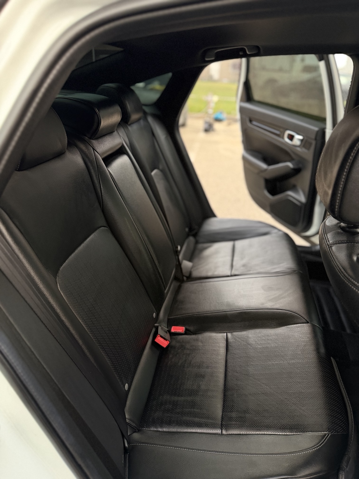Clean center console after auto detailing